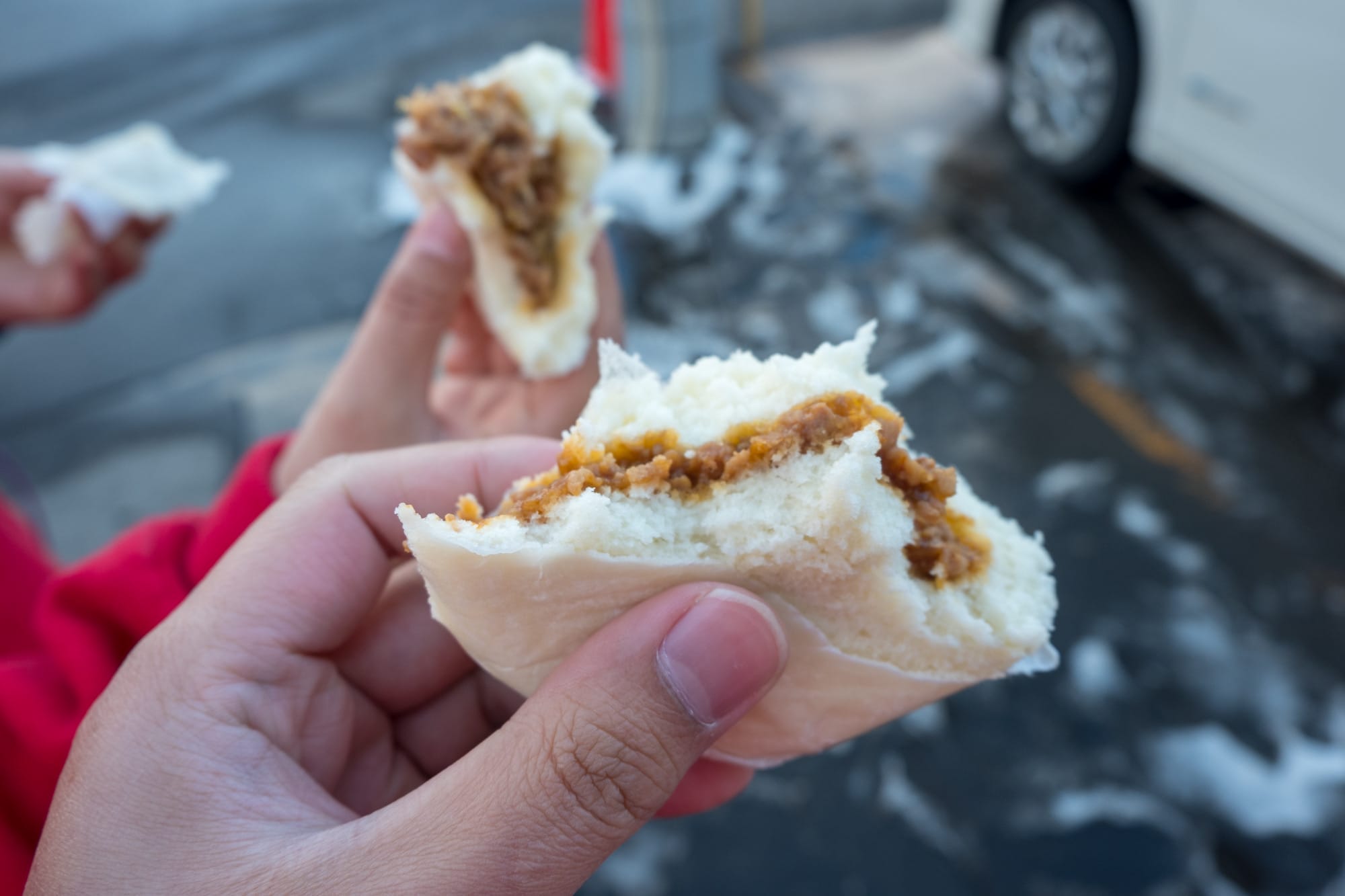 ขนมปังไส้หมูสไตล์ญี่ปุ่นระหว่างทริปขับรถจากฮอกไกโดถึงโตเกียว